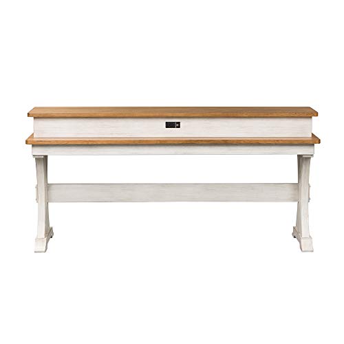 Liberty Furniture Industries Farmhouse Reimagined Console Bar Table, W76 X D22 X H36, White #TOP5