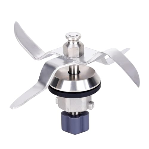 Cuchilla de Repuesto Compatible con Silvercrest Monsieur Cuisine Connect y Monsieur Cuisine Smart Robot de Cocina, agitador de acero inoxidable con anillo de sellado, 5 dientes