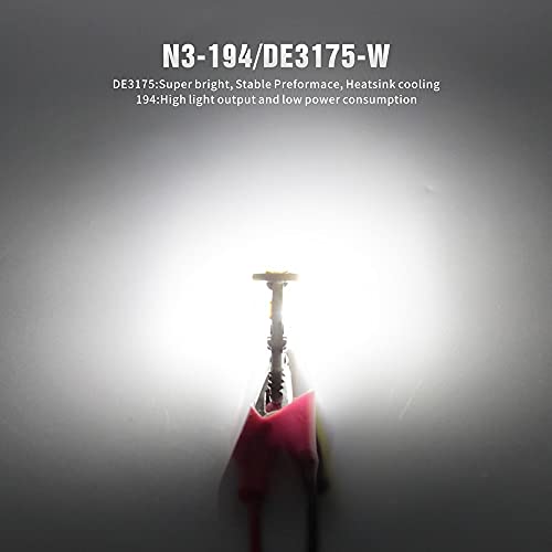 SIRIUSLED N3 DE3175 31MM 194 168 2825 Combo LED bulbs white Super Bright 300 Lumens 3030 Chipset for Japanese Car Truck Interiors Dome Map Door Courtesy License Plate Lights pack of 10