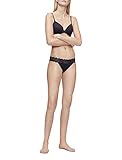 Calvin Klein Women's Micro with Lace Band Bikini Panty, Black, Medium