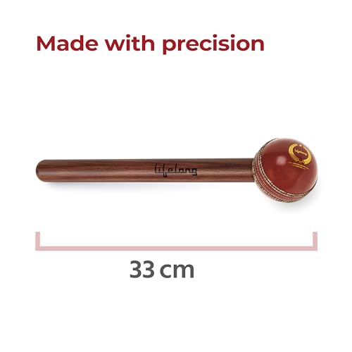 Image of Lifelong Wooden Ball Mallet for Cricket | Dual-Sided | Durable Wood Construction | Optimally Weighted for Effective Ball Preparation