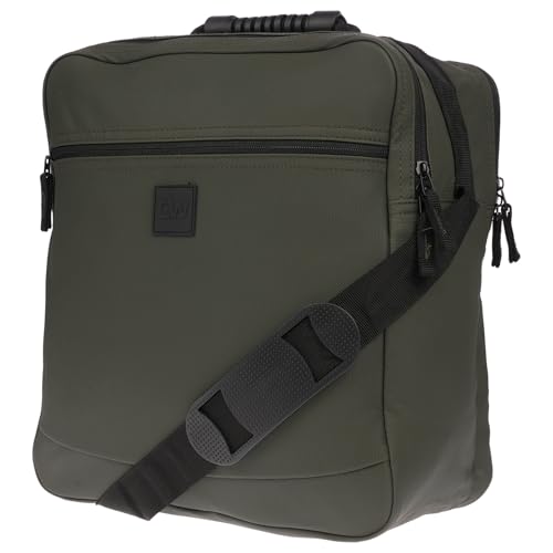 Christian Wippermann Arbeitstasche Herren Hochformat - Große Umhängetasche 30x34x16 cm, 490g Leicht - Wasserabweisend Polyester - Verstellbarer Gurt bis 140 cm, Für DIN-A4 - Strapazierfähig Olive