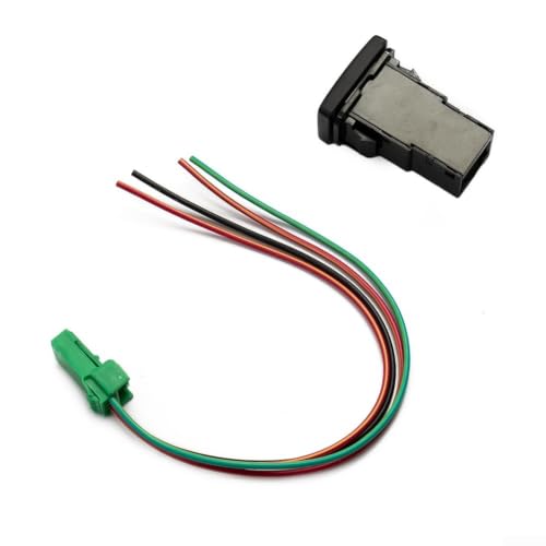 PureBowlic Blauer LED-Druckknopfschalter für Camry Corolla Prius für Yaris Highlander/12 V/ Ein-/Aus-Auto-Innenraumsteuerung, 6.04