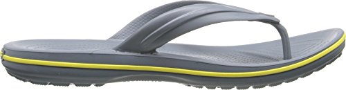 Crocs Crocband Flip, Chanclas Unisex adulto, Concrete Chartreuse, 42/43 EU