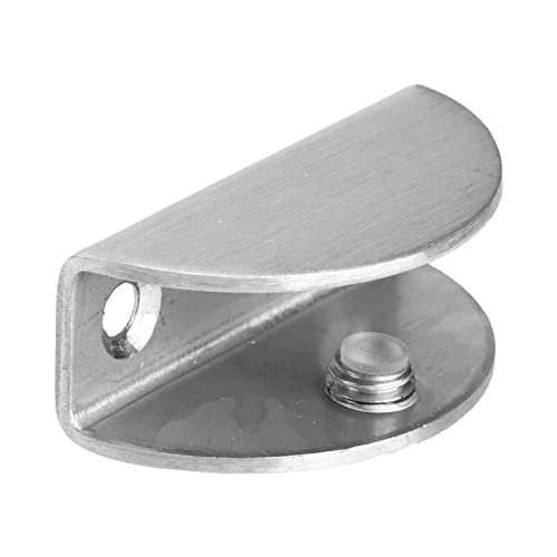 QANYEGN 6 Pieces Glass Clamp, Stainless Steel Glass Shelf Brackets, Brushed Glass Holder port Tool for Home Use