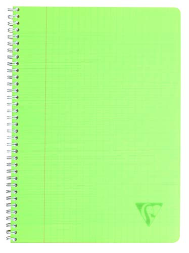 Clairefontaine 328715C pakiet 10 notatników kołowych Linicolor Fresh - 17x22 cm - 100 stron we francuską liniaturę - biały papier 90 g - przezroczysta okładka Polypro - kolor losowy