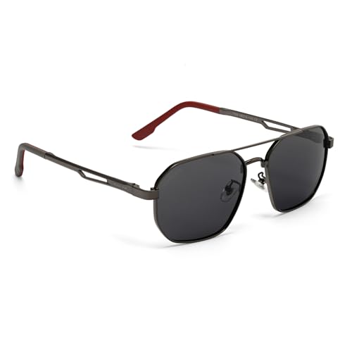 Image of ROYAL SON Polarized Stylish Sunglasses | UV Protection | Branded Retro Square | Classic | Men & Women | Large | SG-RS1114