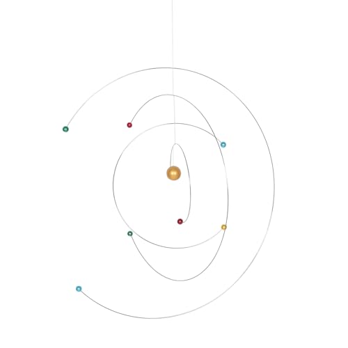 minkissy Móvil Colgante Dinámico Modelo de Átomos, Decoración Astronómica Educativa para Habitación Infantil, Estilo Nórdico Moderno, Material Resistente y Fácil de Limpiar, Adecuado