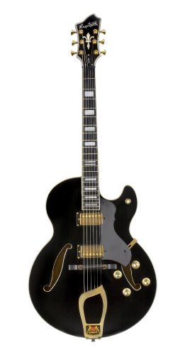 Hagstrom HJ500-BLK Jazz HJ-500 Noir - Les Beatles, Paul McCartney, John Lennon, RIngo Starr, George Harrison Hagstrom HJ500-BLK Jazz HJ-500 Noir