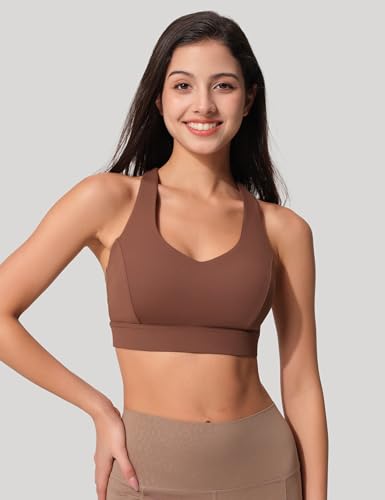 Sports Bras for Women Criss Cross Back - V Neck Adjustable Wide Straps High Support Removable Pad Gym Crop Tank Tops4