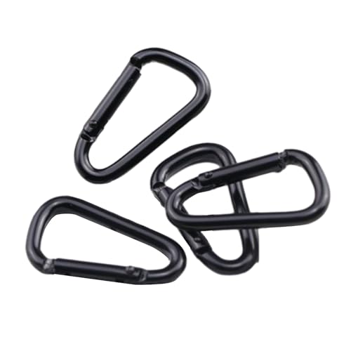 EOIKTIY 4 Stück Kleine Karabinerhaken Aus Aluminiumlegierung Federkarabinerhaken Bergsteigerschnalle Outdoor Camping D Ringe Clip Haken D Ringe Clip Haken Mini Schlüsselanhänger Karabiner Outdoor