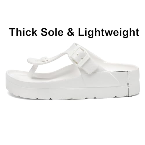 Image of TIKVAW Women's Platform & Wedge Sandals with Arch Support for Woman Slides Comfort Lightweight Outdoor Slippers Ultra Cushion
