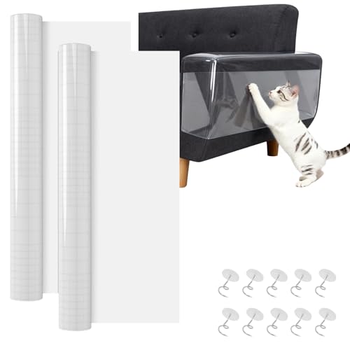 Film de protection meuble transparent et adhésif, rouleau anti-griffures grand format pour tapis