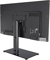 XINLEI TV Ständer TV Standfuss Schwenkba für 17-43 Zoll Fernseher oder Monitor, 3-stufig Höhenverstellbar Tisch-TV Standfüßer mit gehärtetem Glasfuß bis zu 40 kg, VESA max. 200x200 mm Universal