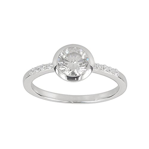 Image of MARC 925 Sterling Silver Brilliant Round cut 1.40 ct Cubic Zirconia Bridal Wedding Ring