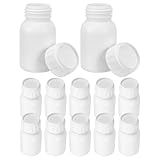 ELAYARD 12 Stück Fluorierte Hdpe Flaschen Laborflaschen Aus Kunststoff Quadratische Reagenzflaschen Weithals Reagenzflaschen Für Chemikalien Weiß