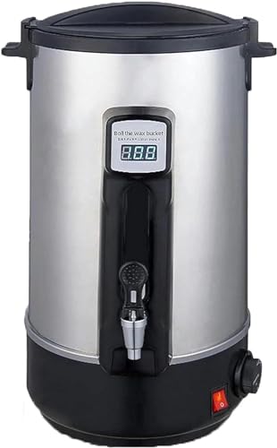 PASPRT Fundidor De Cera Eléctrico con Control De Temperatura, Boquilla De Vertido Rápido, para La Fabricación Casera Y En Grandes Cantidades De Velas. (10L)
