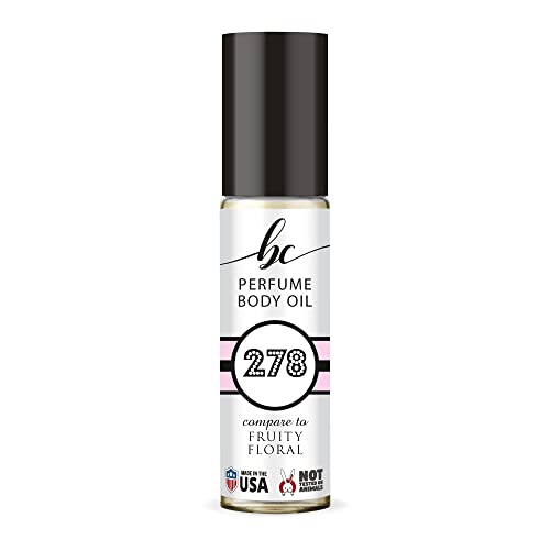 BIOCURA BC Perfume 278 Inspired by Emra Fruity Floral For Women & Men Replica Fragrance Body Oil Dupes Alcohol-Free Sample Travel Size Concentrated Long Lasting Roll-On 0.3 Fl Oz/10ml