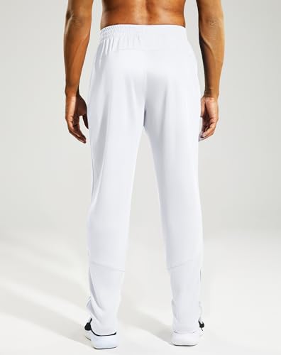 Image of MIER Mens Ankle Zip Sweatpants, Soccer Warm-up Track Pants with Pockets