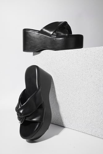 Image of TRYME Casual and Classy Light Weight Comfortable & Trendy Party Platform Heel Sandals for Girls & Women