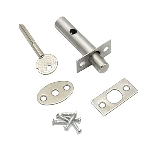 TONXX Cerradura de Puerta de embutir Invisible de Acero Inoxidable, Cerradura de Pozo de tubería de Hierro, Cerradura de Pasillo de Escape de Puerta contra Incendios, herrajes para Muebles