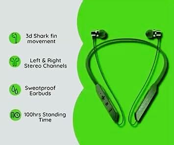 Makzee MZ-966 Rock Series Wireless Neckband with 15 Hours