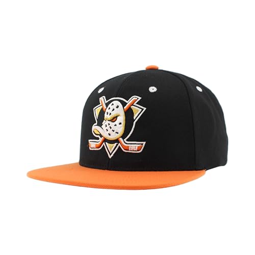 Anaheim Ducks NHL Officially Licensed Adjustable Snapback Hat Flat Bill Z11 Icon Two Color