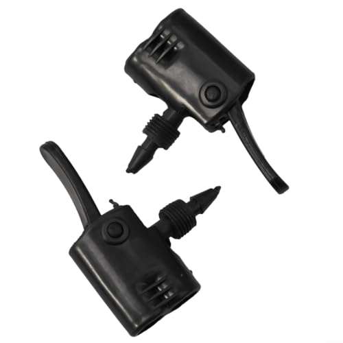 Adaptador de cabezal de bomba de bicicleta, cabezal doble para Presta y válvulas, piezas de repuesto de boquilla ABS para bombas de piso de bicicleta, paquete de 2 (B)