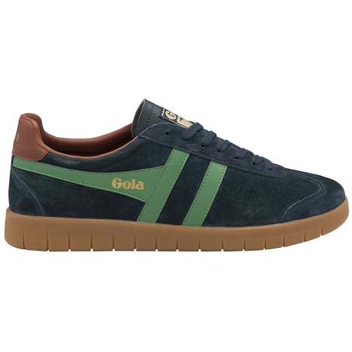 Image of Gola, Men, Hurricane Suede, Navy /Emerald /Rust /Gum, 7, Medium