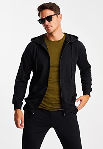 Björn Swensen BS2001 Capuchontrui voor heren, sweatjack met capuchon, rits, hoodie, herenjack met capuchon, dunne jas, overgangsjas - Image 7