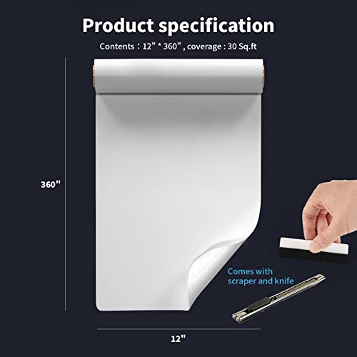 Art3d 12in.X 360in. Double-Sided Tape Sheet for Crafts, Arts, DIY Projects, Reinforcing Sticky Adhesive for Peel and Stick Tiles, Damage-Free, Residue-Free - Image 7