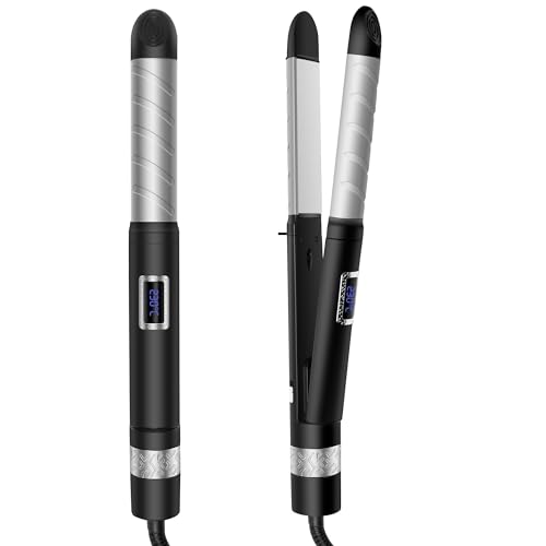 OKWRAP Hair Straighteners, Lisseur Boucleur Cheveux 2 en 1, Lisseur Cheveux Professionnel, Fer à Lisser et Boucler 2 en 1, Lisseur de Voyage Lisseur Cheveux...