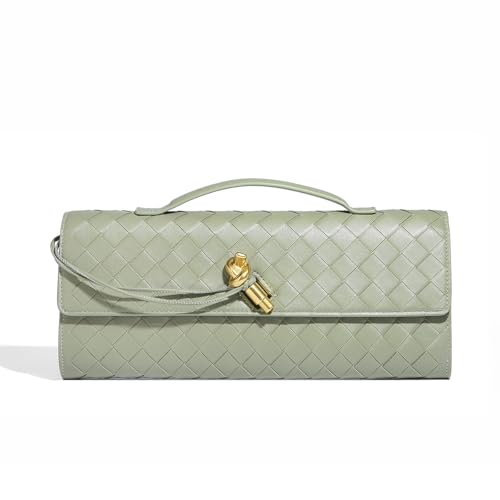 Bolsas de mão femininas modernas para noite, bolsas de mão de couro PU com alça de ombro removível, Verde limão