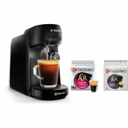 Macchina a cialde TASSIMO FINESSE BOSCH - TAS16B2 nera + 2 confezioni di T-Disc