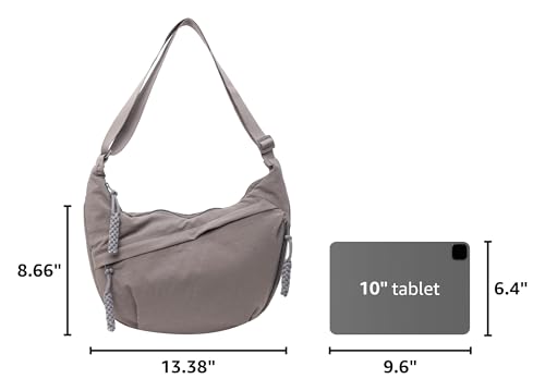 Image of Crescent Crossbody Bags for Women Nylon Travel Luna Hobo Bag Dumpling Purse