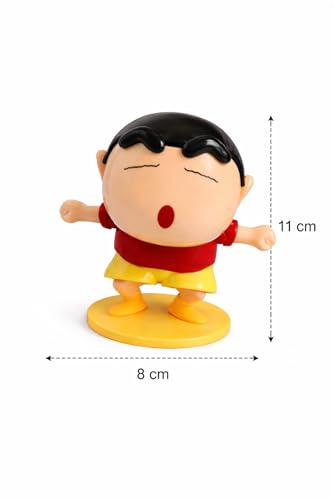 Image of Crayon Shin-chan Dancing Action Figure with Clockwork - Funny Anime Toy, Moving Head & Arms, Cute Desk Decor, Car Dashboard Ornament, Collectible Gift for Kids (Shin-chan Dancing Toy)