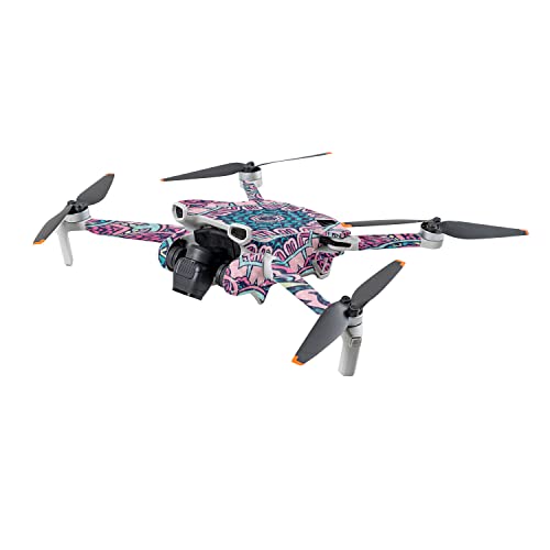 Image of MightySkins Carbon Fiber Skin Compatible with DJI Mini 3 - Tribal Mandala | Protective, Durable Textured Carbon Fiber Finish | Easy to Apply | Made in The USA