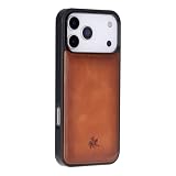 Venito Lucca Ręcznie wykonane skórzane etui do iPhone'a 17 Pro Max (6,9 cala), kompatybilne z MagSafe, smukłe etui ochronne klasy premium, ochrona przed upadkiem/uderzeniami, antyczny brąz