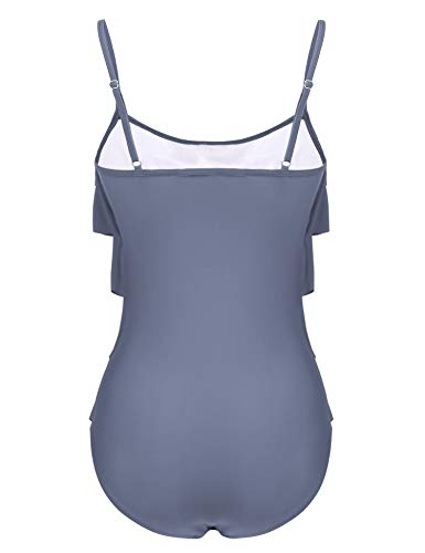 MAXMODA Women's One Piece Swimsuit Solid Backless Monokinis Bathing Suits Swimwear L - Thumbnail 5