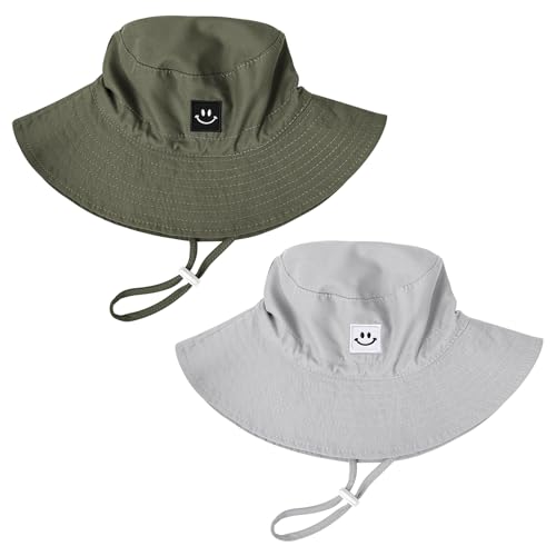 Image of Baby Toddler Sun Hat,Kids Summer UPF 50+ Foldable Beach Bucket Hat for Boys Girls Children
