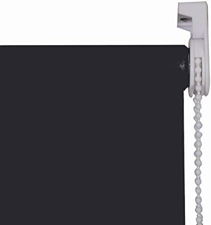 Home In Style 4U Thermal 100% Blackout Roller Blinds Plain Colored UV-resistant Fabric Trimmable (Light Grey, 60cm x 165)