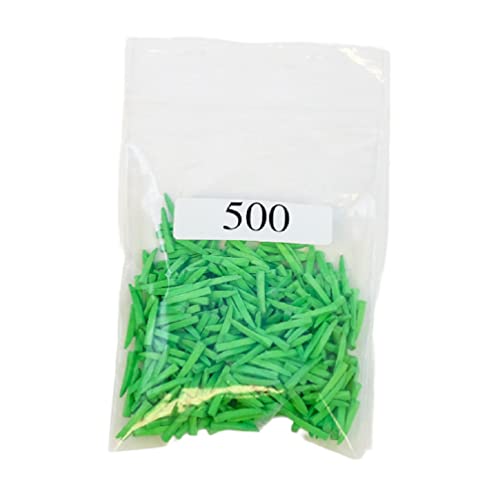 Disposable Contoured Wood Wedges - Color Coded Green - Medium Wedges - 500 Pack