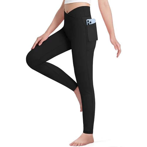 KAKU NANU Legging Fille Noir Gymnastique Yoga Legging Sport Enfant Pantalon 13 14 Ans