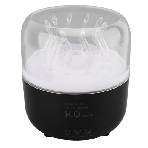 Diffuseur de parfum à brume verticale compact noir avec cycle 7 couleurs LED - 3