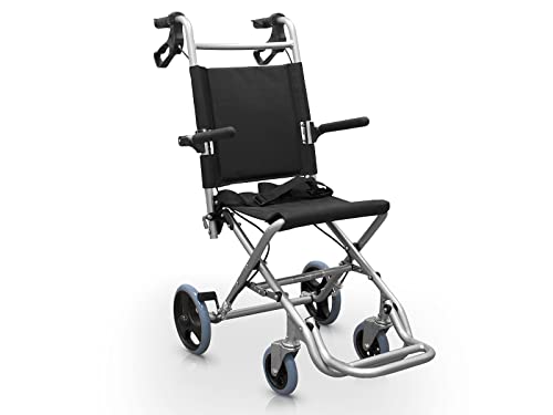 QUIRUMED Silla de ruedas plegable, Especial para domicilio, Para traslado, Aluminio, Ligera,...