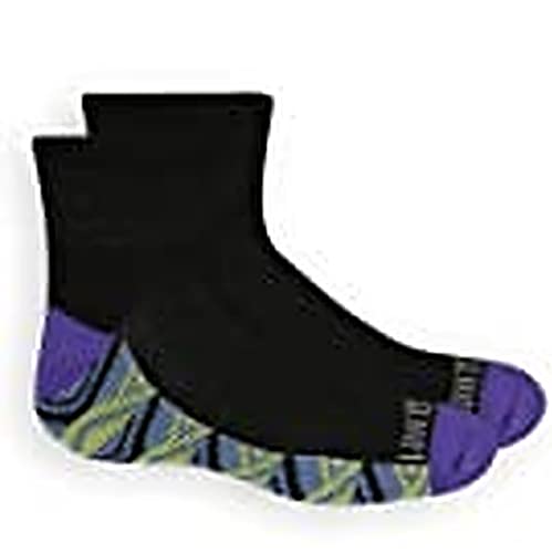 Fruit of the Loom Girls Smooth 12-Pack Ankle Socks, 6-10.5, Black Assorted 1