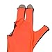 Fancyes 3-Finger Billiard Glove Left Hand, Anti-Slip Pool Cue Accessory, Black Orange