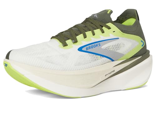 Image of Brooks Men's Hyperion Max 3 Blanc /Acid Lime /Blue 9 Medium