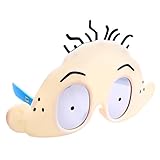 Sun-Staches Costume Round Party Supplies, Beige/Black/Blue, 9