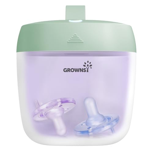 Image of GROWNSY Pacifier Sanitizer Portable, UV Light Sanitizer on The Go, USB Charging Sanitizer Case, Mini Pacifier Sanitizer 99.99% Cleaned in 59 Seconds (Green)